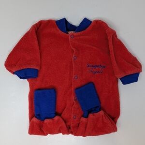 Snugabye Royale Terrycloth Sleeper Vintage Baby 9lbs Red Blue